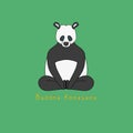 Illustration of Baddha Konasana yoga pose Royalty Free Stock Photo