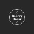 Illustration of bakery house stamp banner