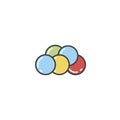 Illustration of balloons icon isolated