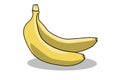 illustration of banana fruit, a fruit that is rich in benefits and sources of vitamins Royalty Free Stock Photo