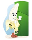 Illustration of a banana mascot. Ideal for educational and institutional