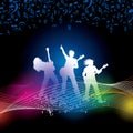 Illustration of band of musician performing Royalty Free Stock Photo