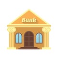 Illustration of the bank and coin. Icon made in