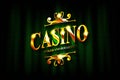 illustration of the banner of an online poker casino Royalty Free Stock Photo