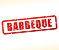 Barbeque stamp on white background