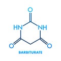 Illustration with barbiturate for medical design. Vector illustration Royalty Free Stock Photo
