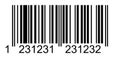 Illustration of barcode EAN 13 GTIN vector Royalty Free Stock Photo