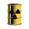 Illustration of a barrel of radioactive liquid