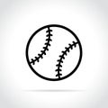 Baseball ball icon on white background Royalty Free Stock Photo