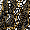 Illustration based on aboriginal style of vector background. Royalty Free Stock Photo