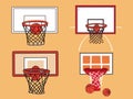 Illustration of Basketball Hoop