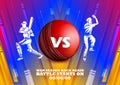 Batsman and bowler playing cricket championship sports Royalty Free Stock Photo