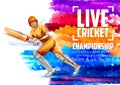 Batsman playing cricket championship sports Royalty Free Stock Photo