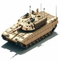 illustration of a battle tank isolated on a white background 2 Royalty Free Stock Photo