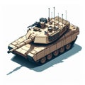 illustration of a battle tank isolated on a white background 3 Royalty Free Stock Photo
