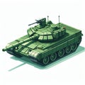 illustration of a battle tank isolated on a white background 7 Royalty Free Stock Photo