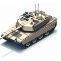 illustration of a battle tank isolated on a white background 4 Royalty Free Stock Photo
