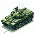 illustration of a battle tank isolated on a white background 8 Royalty Free Stock Photo