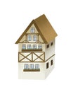 Illustration of bavarian house hand painted isolated on a white background