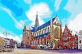 Bavo church in Haarlem Royalty Free Stock Photo