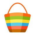 Illustration of beach bag. Summer image for holiday or vacation. Royalty Free Stock Photo