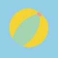 Illustration of beach ball icon Royalty Free Stock Photo
