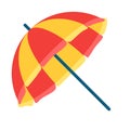 Illustration of beach parasol. Summer image for holiday or vacation.