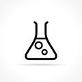 Beaker icon on white background