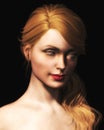 Illustration of Beautiful Blond Woman