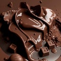 illustration of beautiful chocolate platter Royalty Free Stock Photo