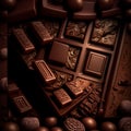 illustration of beautiful chocolate platter Royalty Free Stock Photo