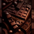 illustration of beautiful chocolate platter Royalty Free Stock Photo