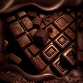 illustration of beautiful chocolate platter Royalty Free Stock Photo