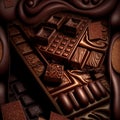illustration of beautiful chocolate platter Royalty Free Stock Photo