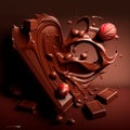 illustration of beautiful chocolate platter Royalty Free Stock Photo