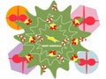 This illustration is a beautiful Christmas decoration pattern