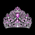 beautiful crown,  tiara with gems Royalty Free Stock Photo