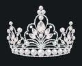 beautiful crown,  tiara with gems Royalty Free Stock Photo