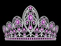 beautiful crown,  tiara with gems Royalty Free Stock Photo