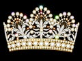 beautiful crown,  tiara with gems Royalty Free Stock Photo