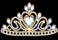 beautiful crown,  tiara with gems Royalty Free Stock Photo
