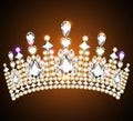 beautiful crown, tiara with gems