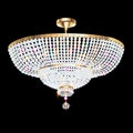 beautiful crystal chandelier on a dark background