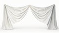 illustration of A beautiful curtain with a catch Isolated white, Generative ai Royalty Free Stock Photo