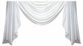 illustration of A beautiful curtain with a catch Isolated white, Generative ai Royalty Free Stock Photo