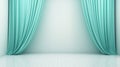 illustration of A beautiful curtain with a catch Isolated white, Generative ai Royalty Free Stock Photo