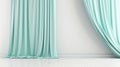 illustration of A beautiful curtain with a catch Isolated white, Generative ai Royalty Free Stock Photo
