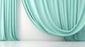 illustration of A beautiful curtain with a catch Isolated white, Generative ai Royalty Free Stock Photo