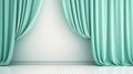 illustration of A beautiful curtain with a catch Isolated white, Generative ai Royalty Free Stock Photo