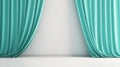 illustration of A beautiful curtain with a catch Isolated white, Generative ai Royalty Free Stock Photo
